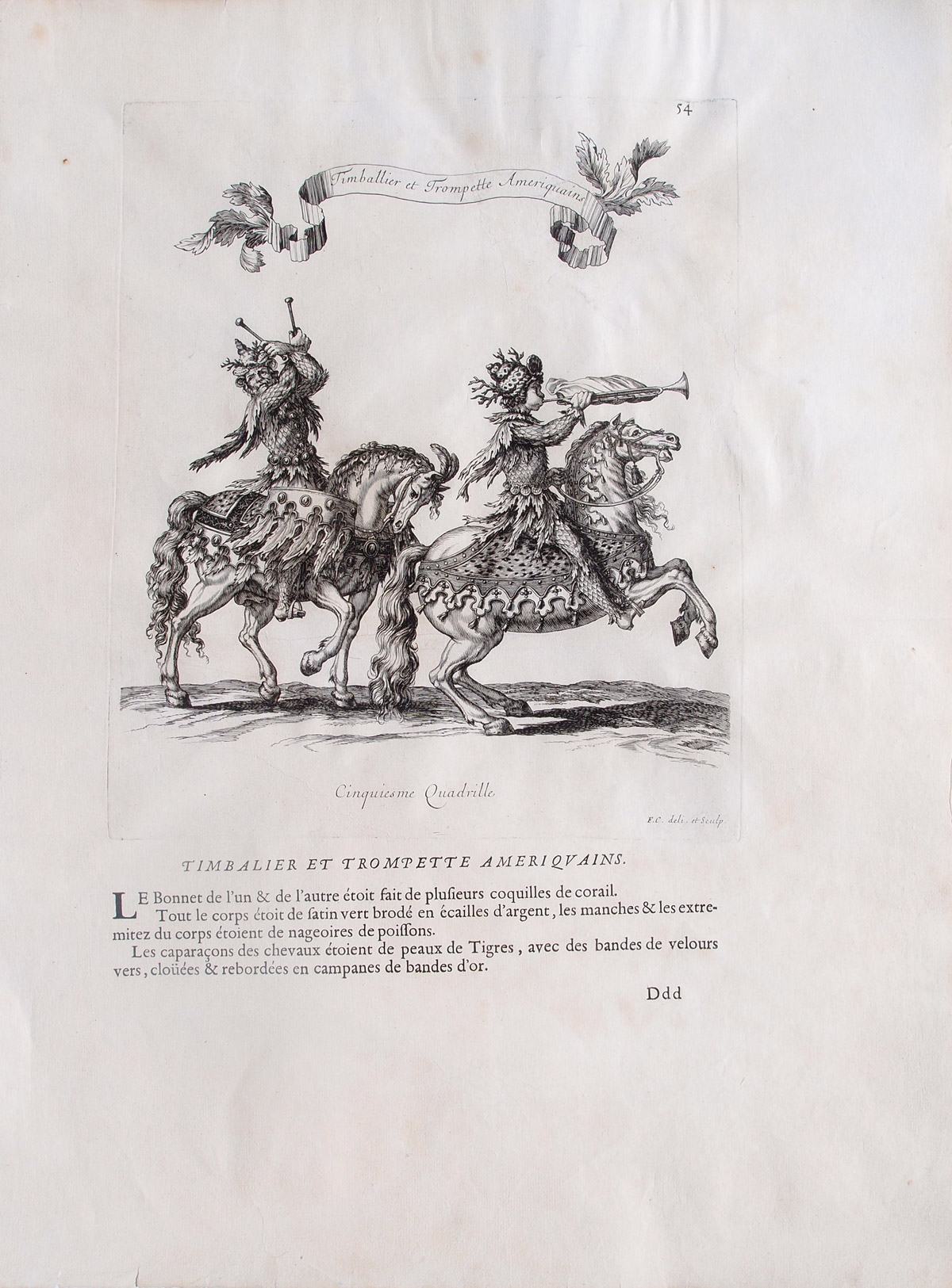 stampa antica suonatore tamburello