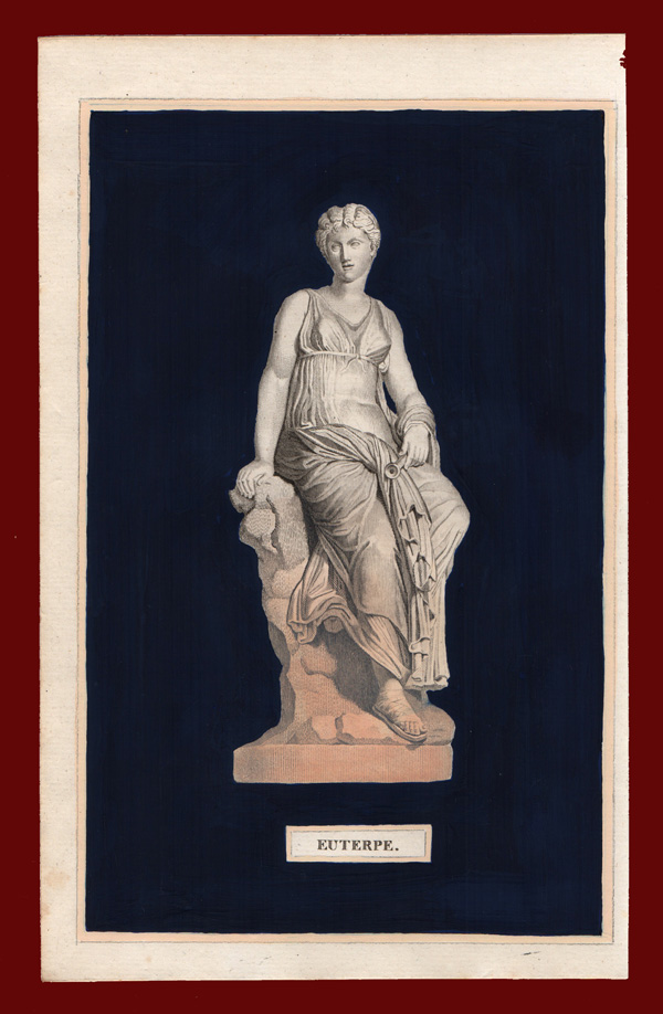 stampa antica musa euterpe vauthier