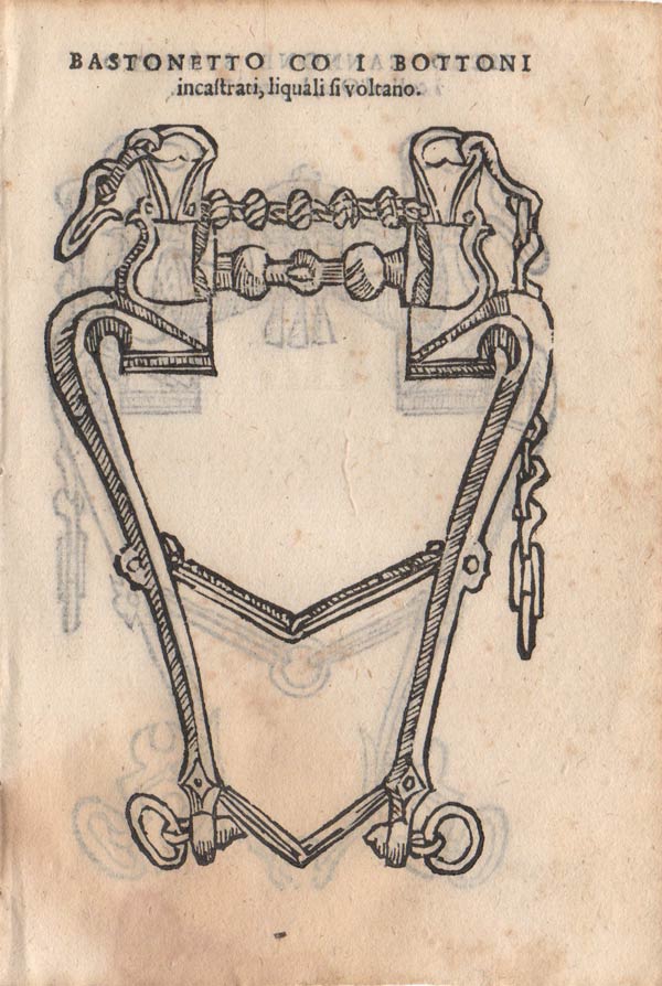 stampa antica finimenti bastonetto bottoni