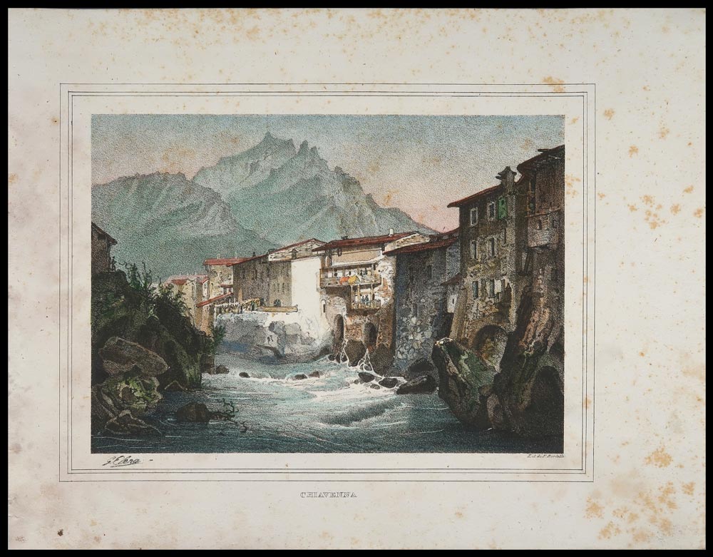 stampa antica montagna chiavenna