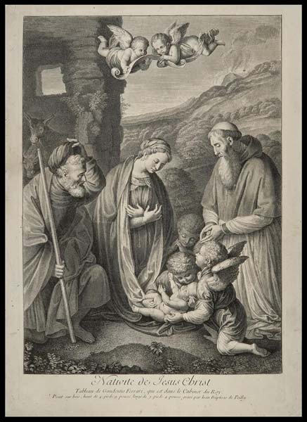 stampa antica natività gaudenzio ferrari