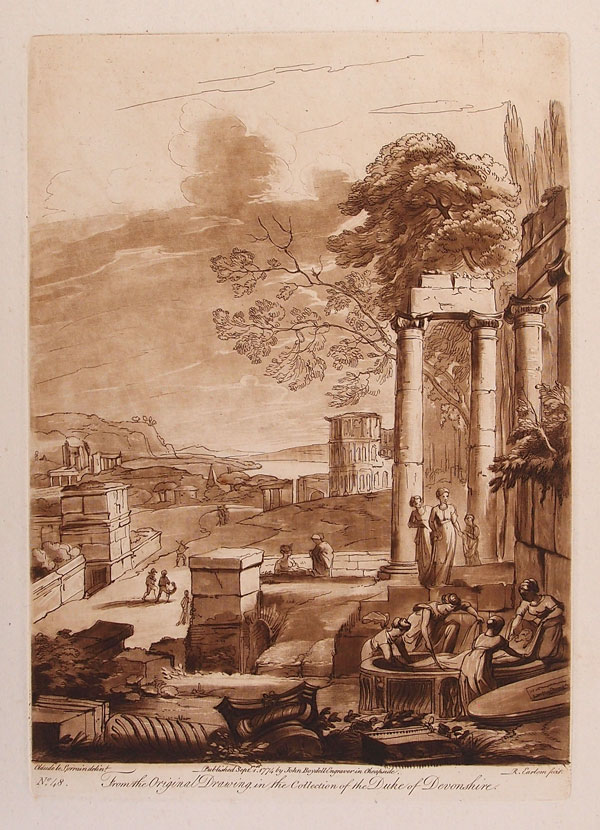 stampa antica paesaggio santa serapia