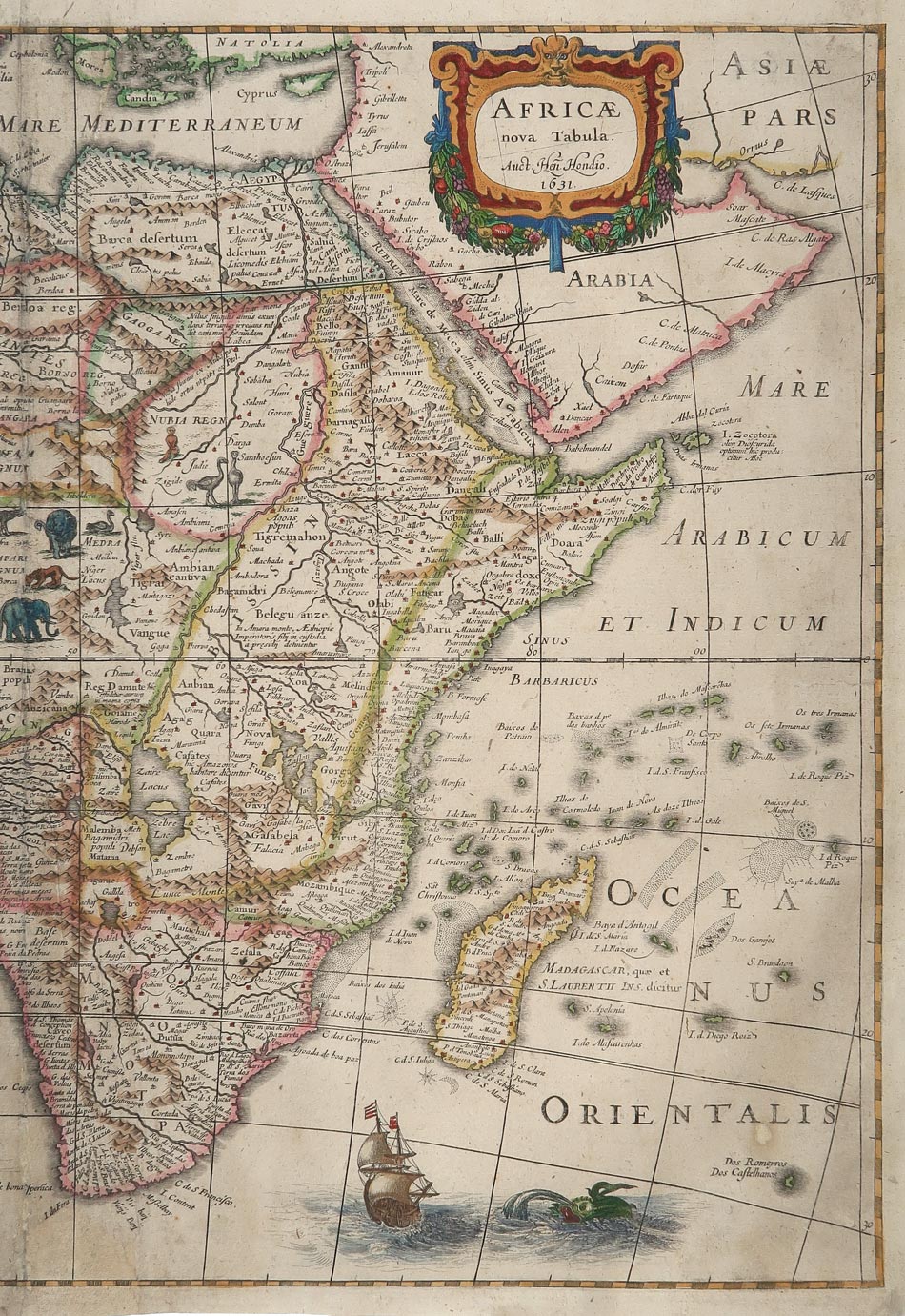 carta geografica africa hondius