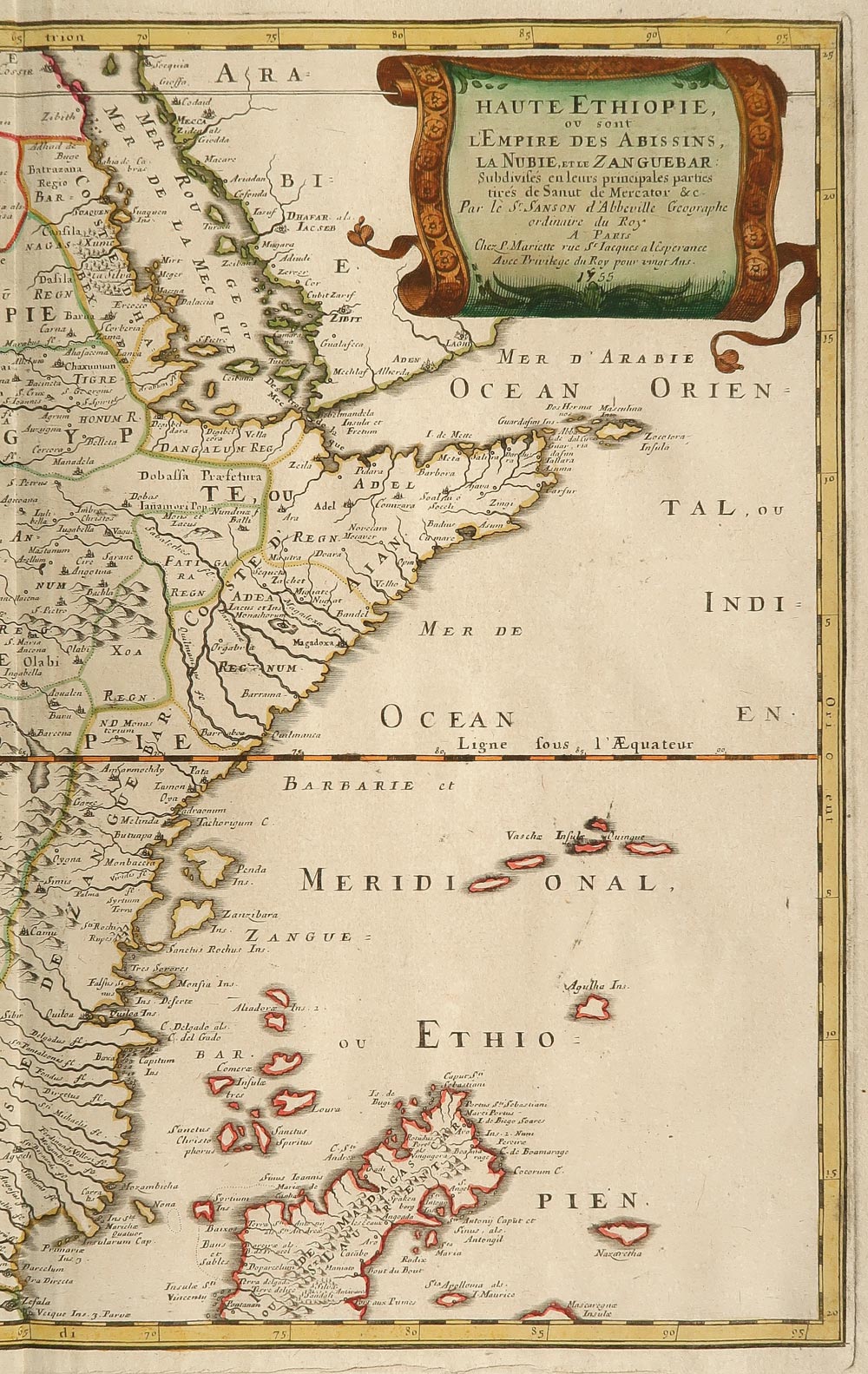 carta geografica ethiopie sanson