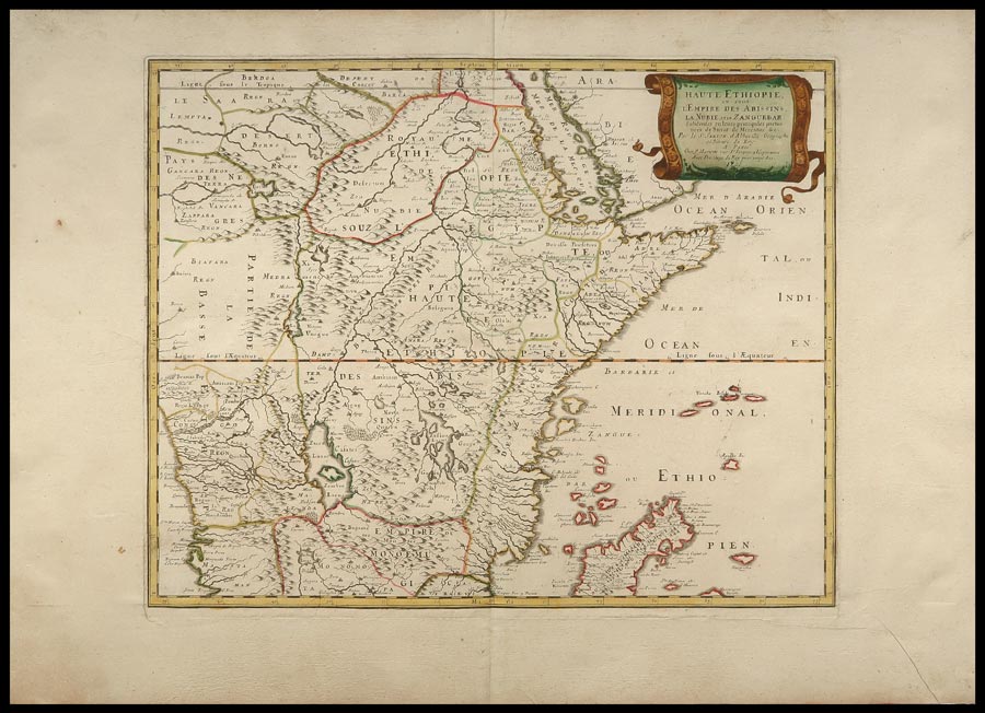 carta geografia antica ethiopie sanson