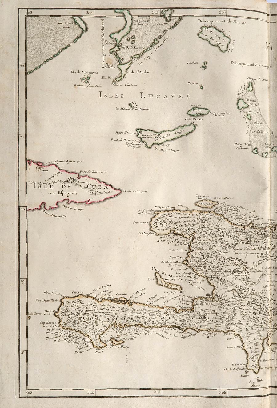 carta geografica hispaniola de l'isle