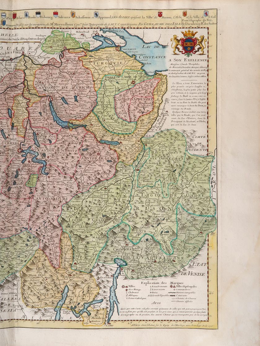 carta geografica antica svizzera de lisle carta geografica svizzera de lisle