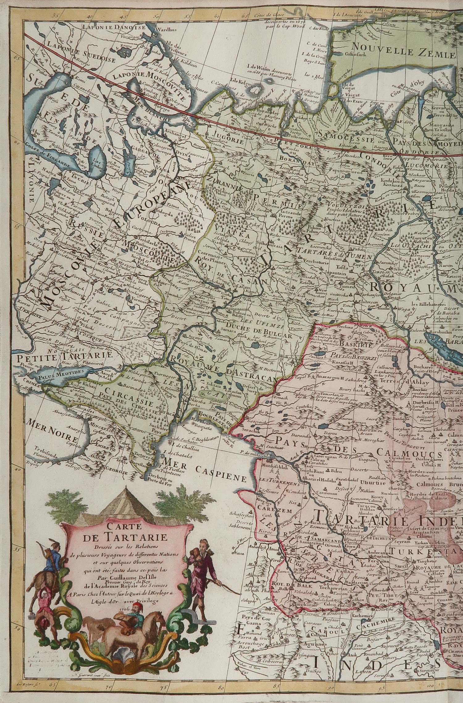 carta geografica tartarie de l'isle