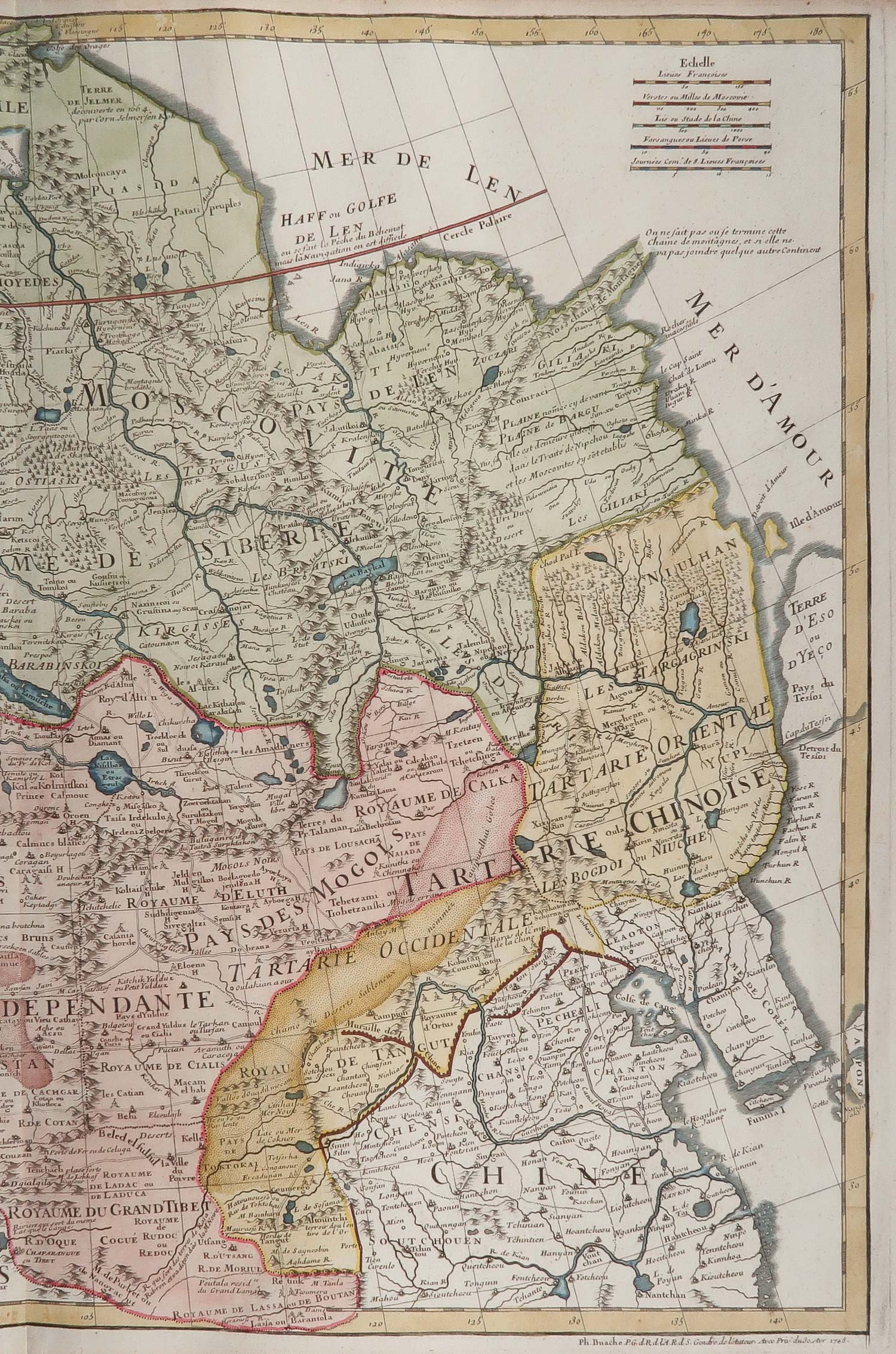 carta geografica tartarie de l'isle