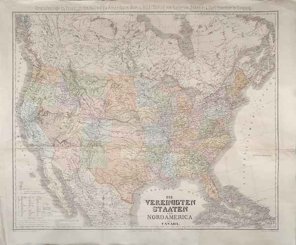 carta geografica antica stati uniti