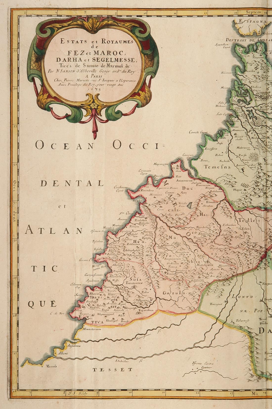 carta geografica estats royaumes fez maroc