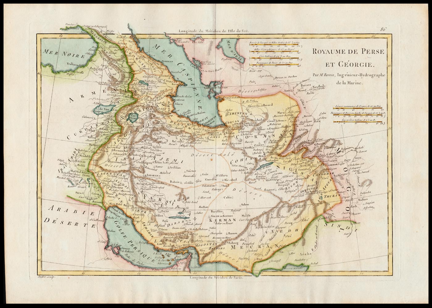 carta geografica royaume perse géorgie
