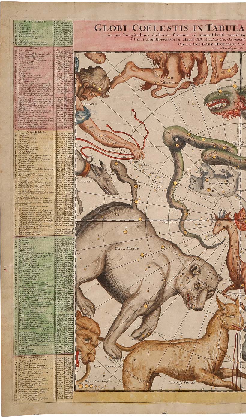 stampa antica globi celesti 1 homann stampa globi celesti 1 homann