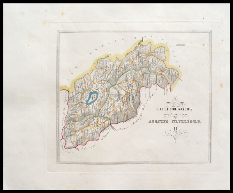 carta corografica abruzzo ulteriore sanctis