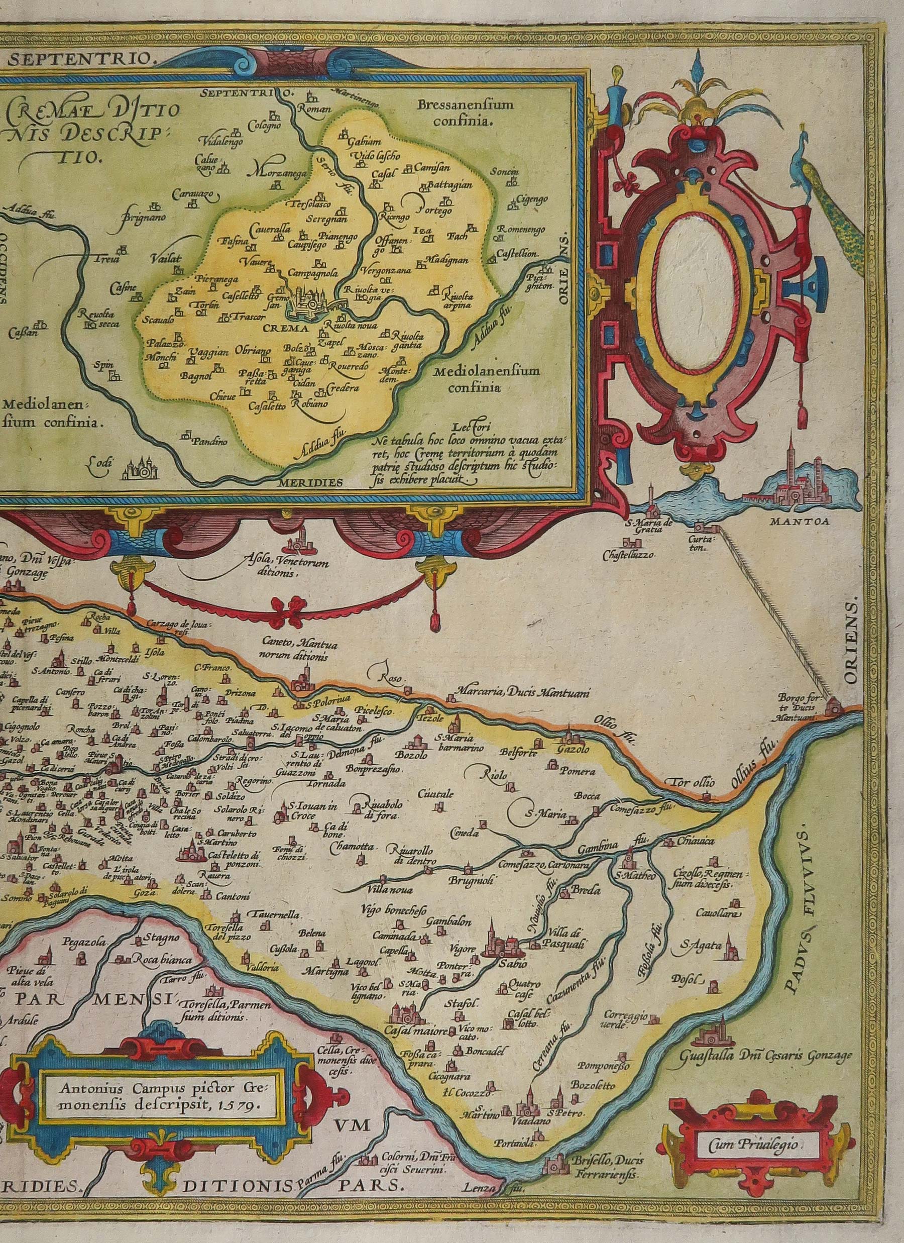 carta geografica cremonese ortelio