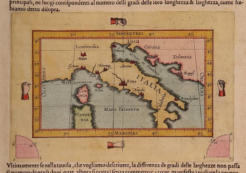 carta geografica italia ortelio