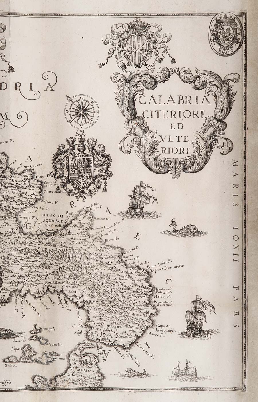 carta geografica calabria fiore