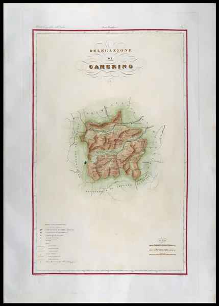 carta geografica antica delegazione camerino