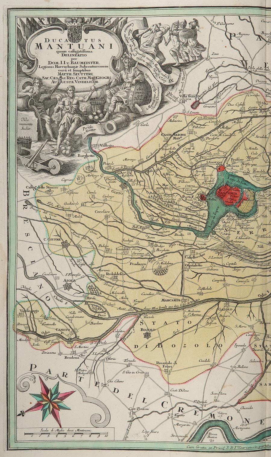 carta geografica ducatus mantuani seutter carta geografica ducatus mantuani