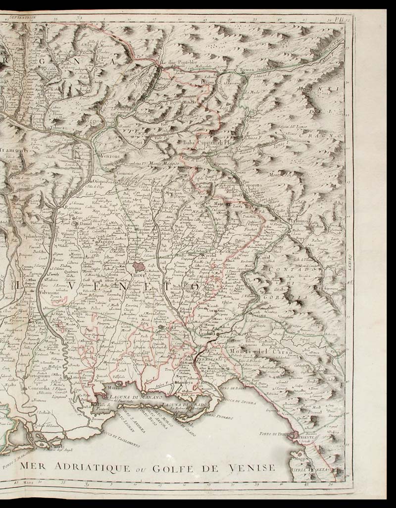 carta geografica friuli santini