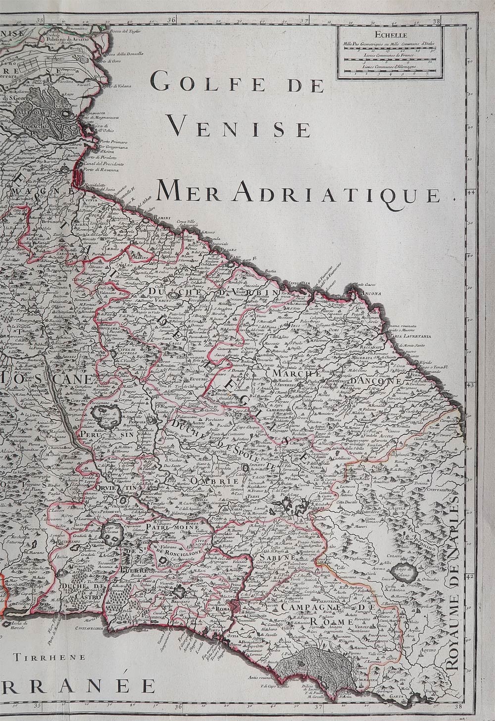 carta geografica granducato toscana