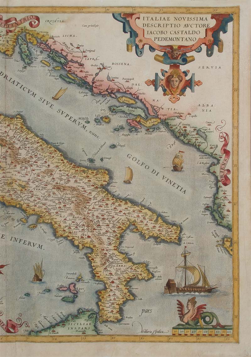 carta geografica italia ortelio