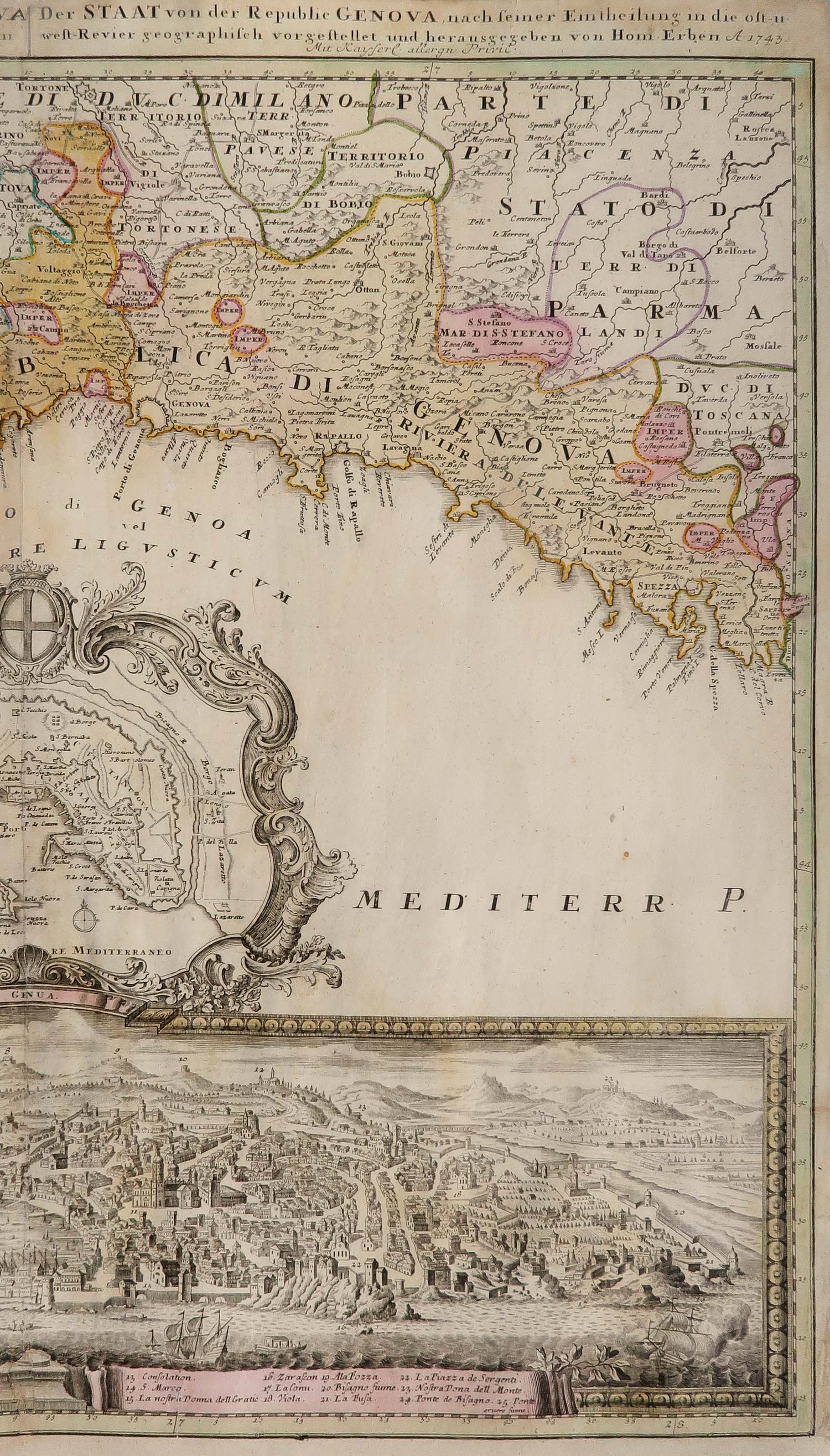 carta geografica liguria eredi homann