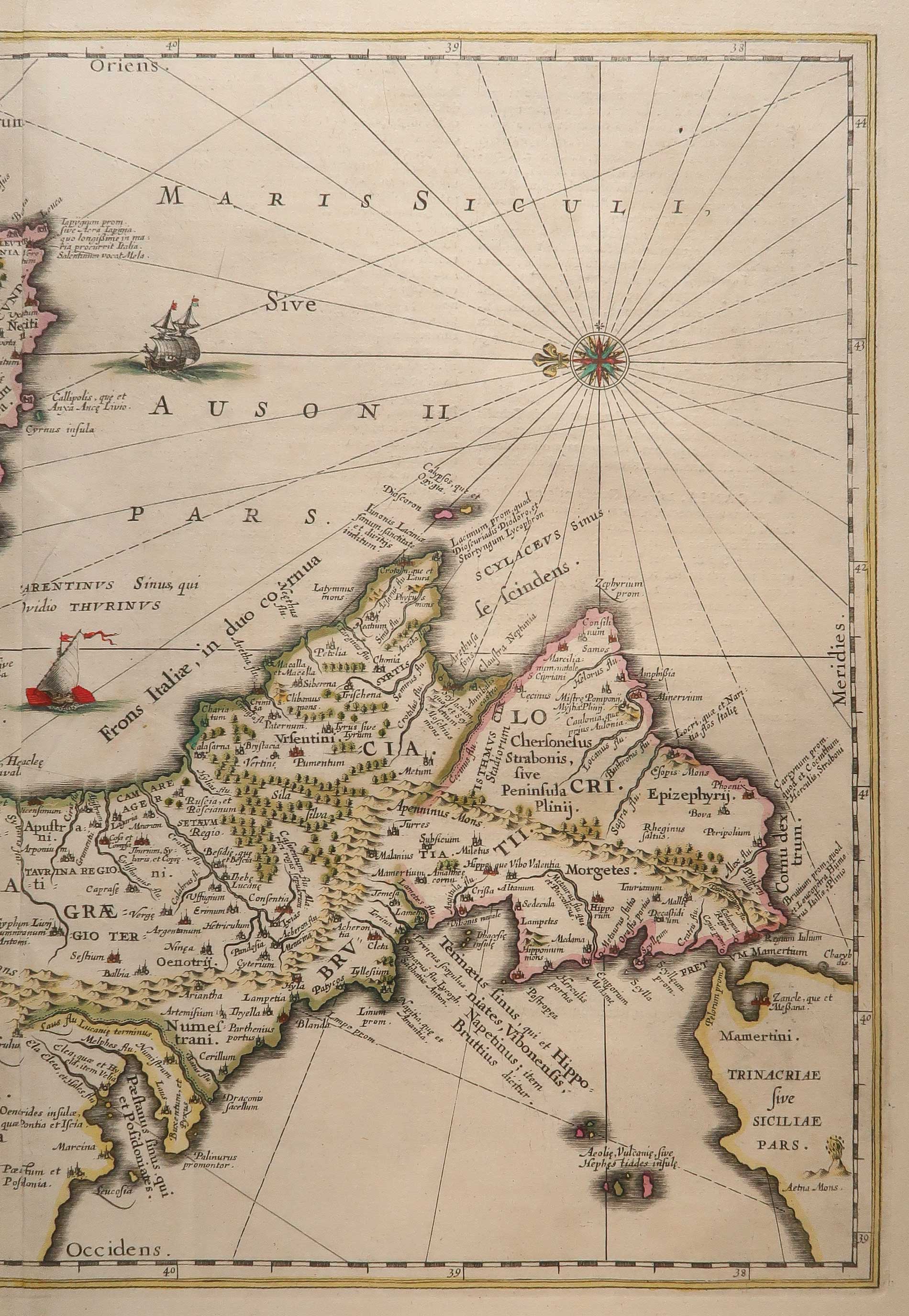 carta geografica italia meridionale magna grecia janssonius carta geografica italia meridionale magna grecia