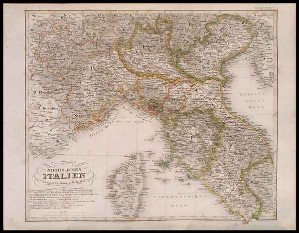 carta geografica antica nord italia stieler