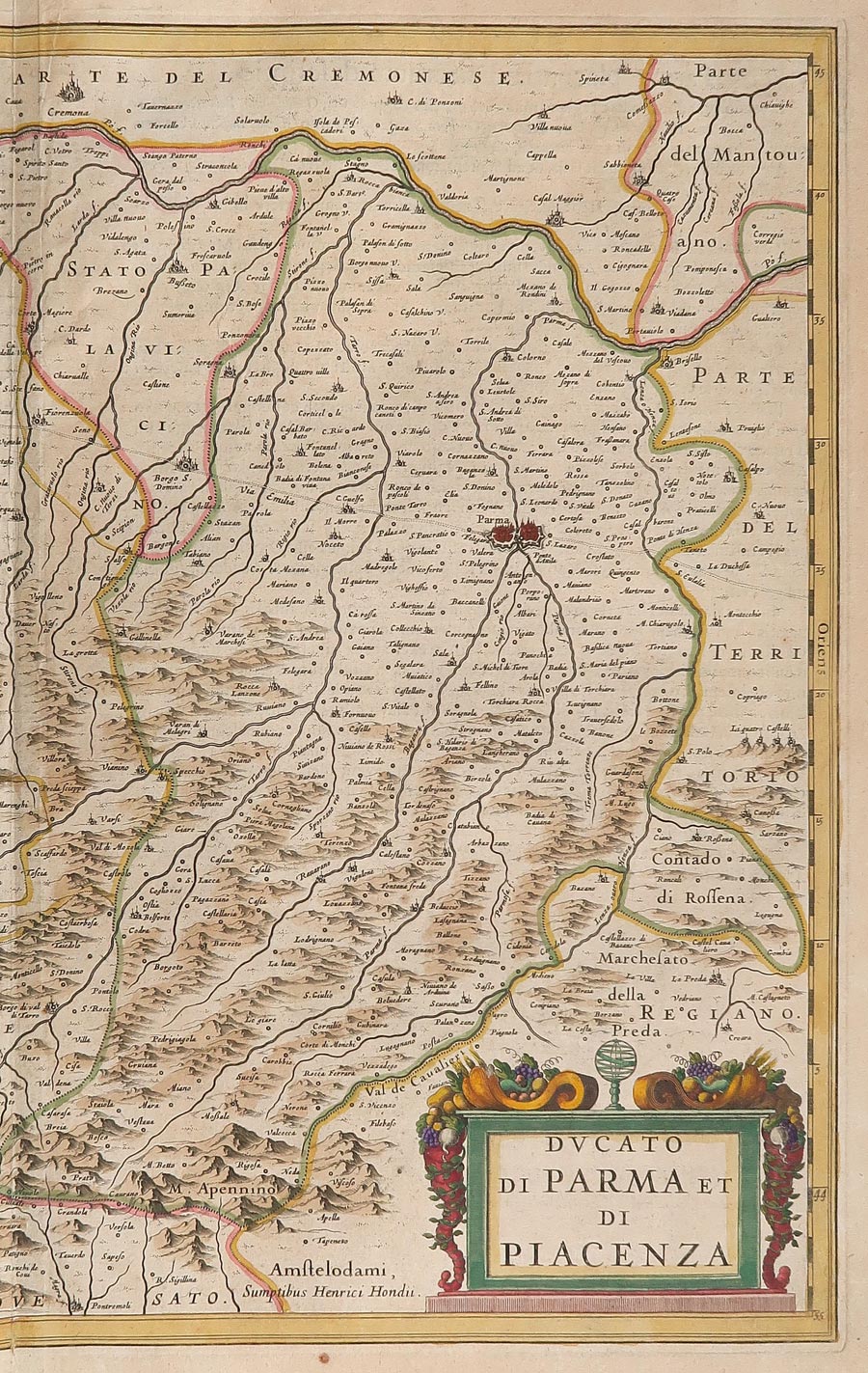 carta geografica ducato parma piacenza hondius carta geografica ducato parma piacenza