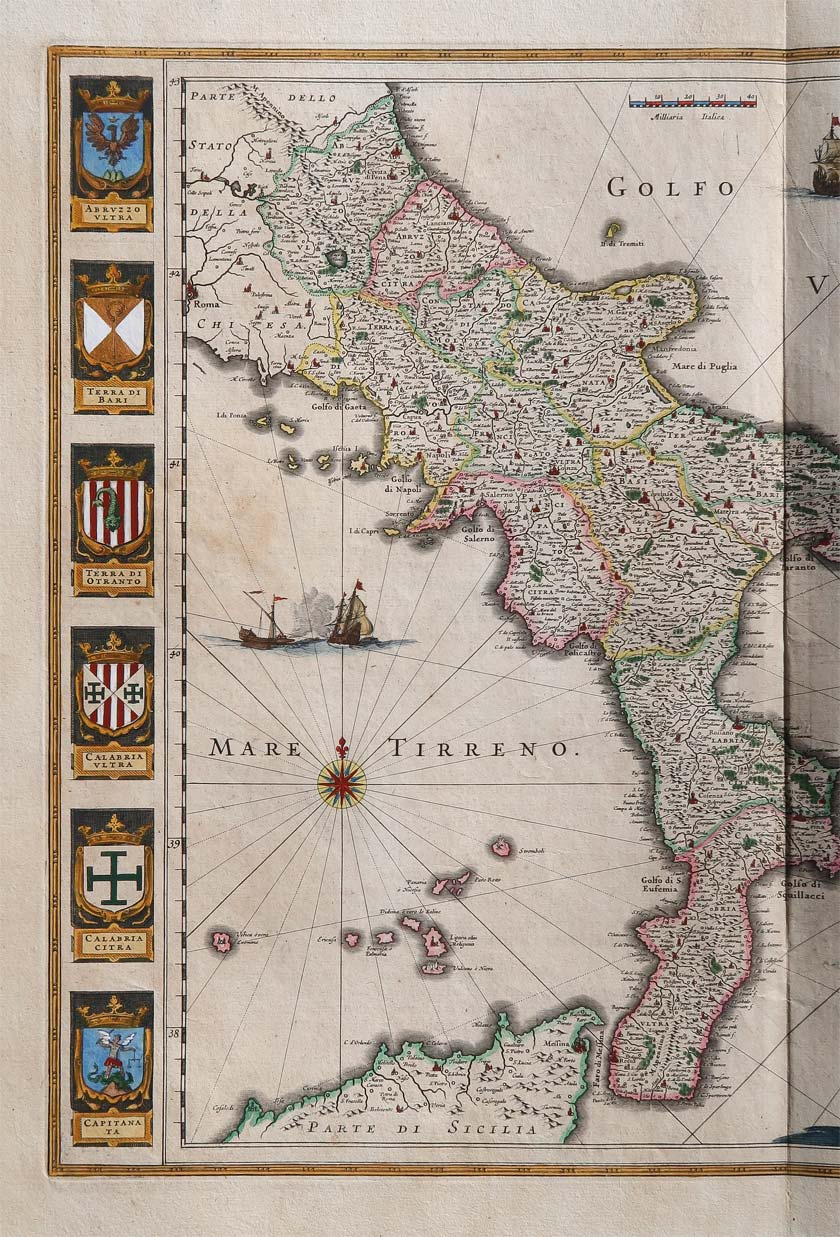 carta geografica regno napoli blaeu