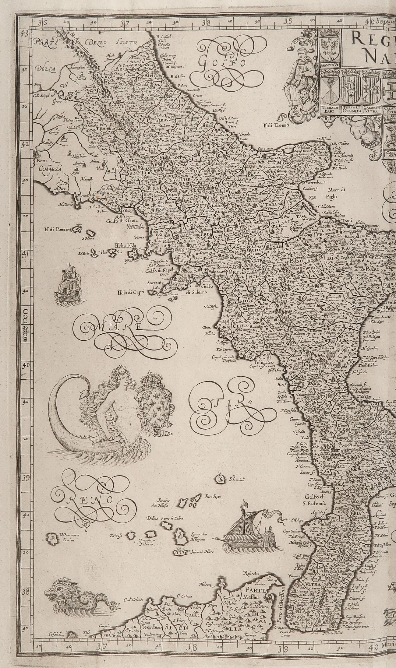 carta geografica regno napoli magini