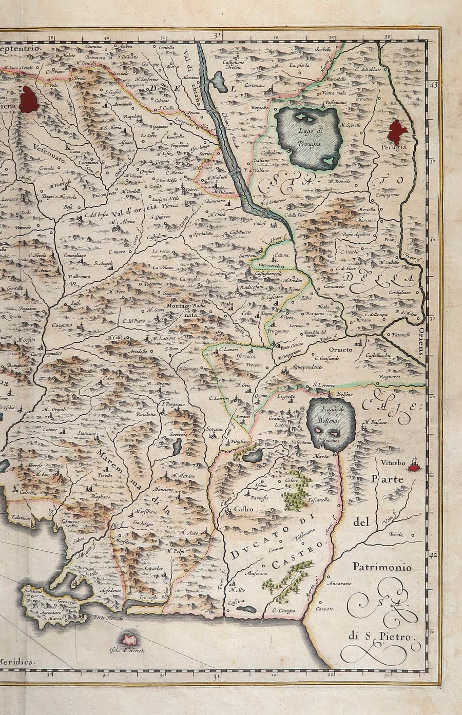 carta geografica territorio siena ducato castro