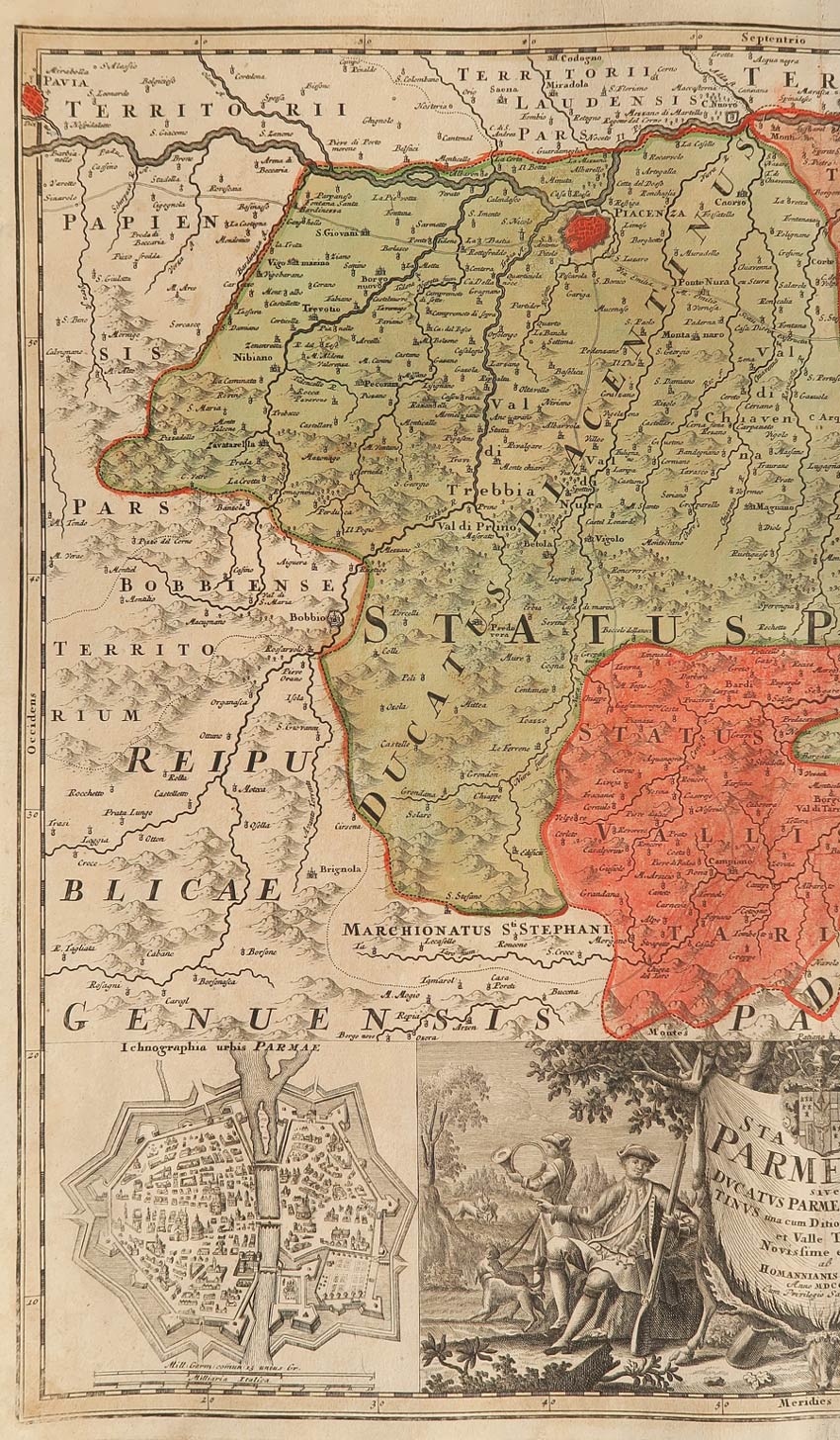 carta geografica status parmensis homann
