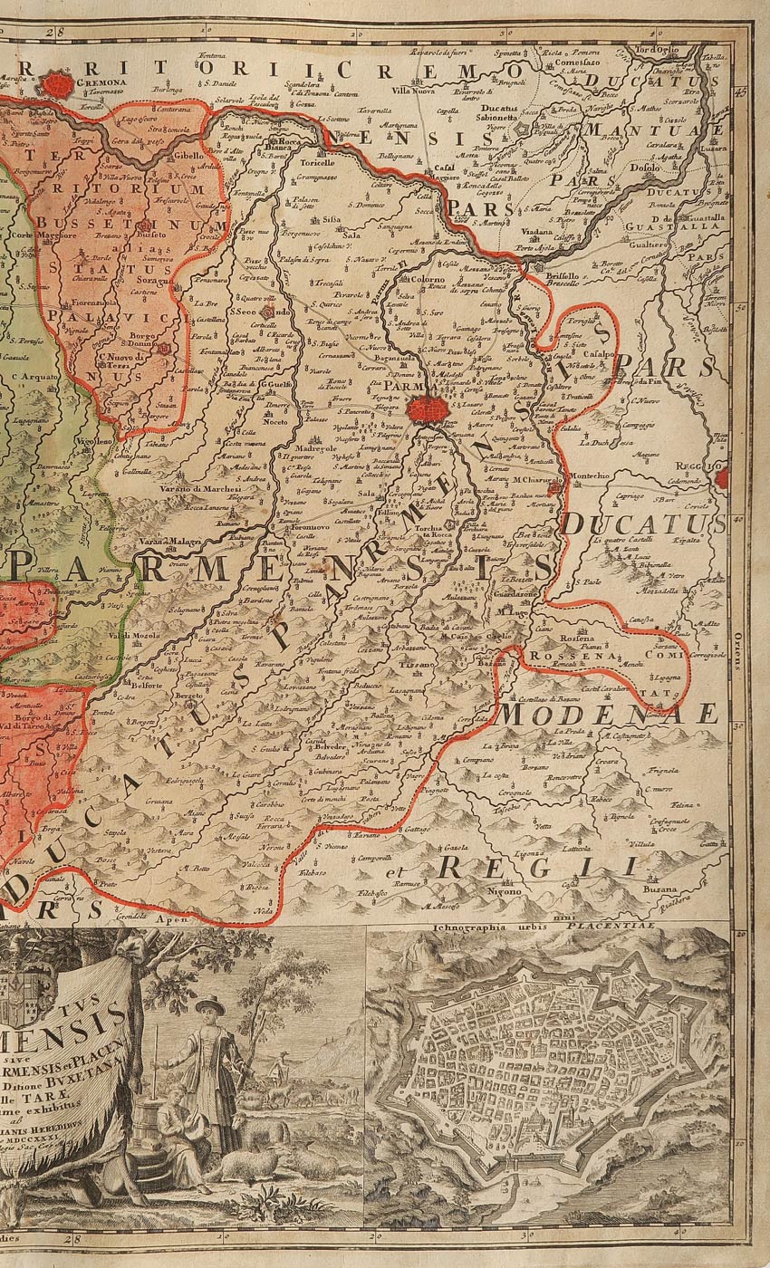 carta geografica status parmensis homann