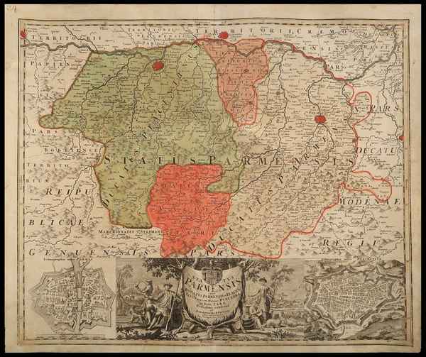 carta geografica status parmensis homann