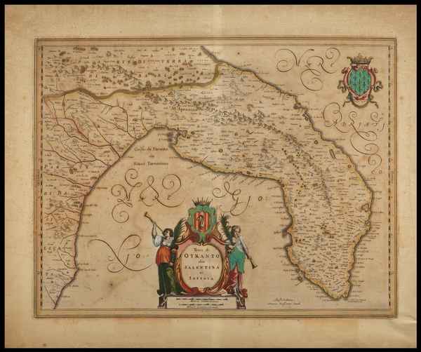 carta geografica terra otranto janssonius