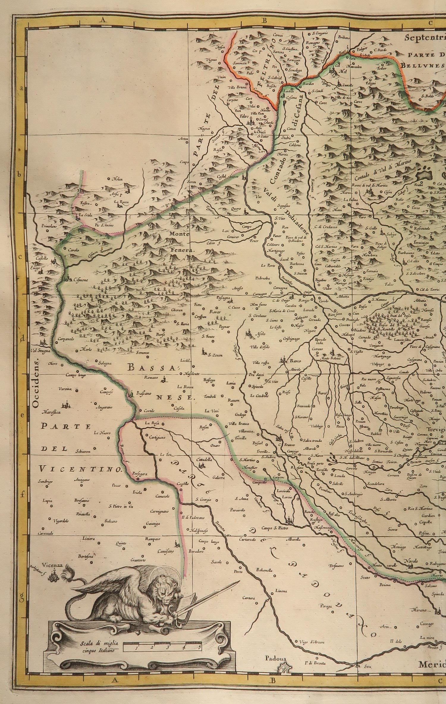 carta geografica territorio trevigiano blaeu mortier carta geografica territorio trevigiano mortier
