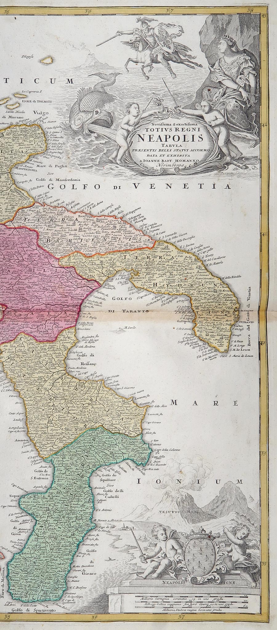 carta geografica totius regni neapolis homann carta geografica totius regni neapolis