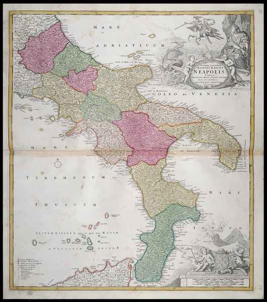 carta geografica totius regni neapolis homann