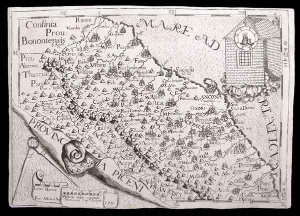 carta geografica antica marche
