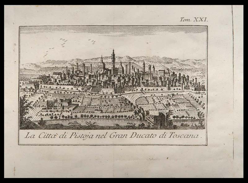 stampa antica città pistoia albrizzi