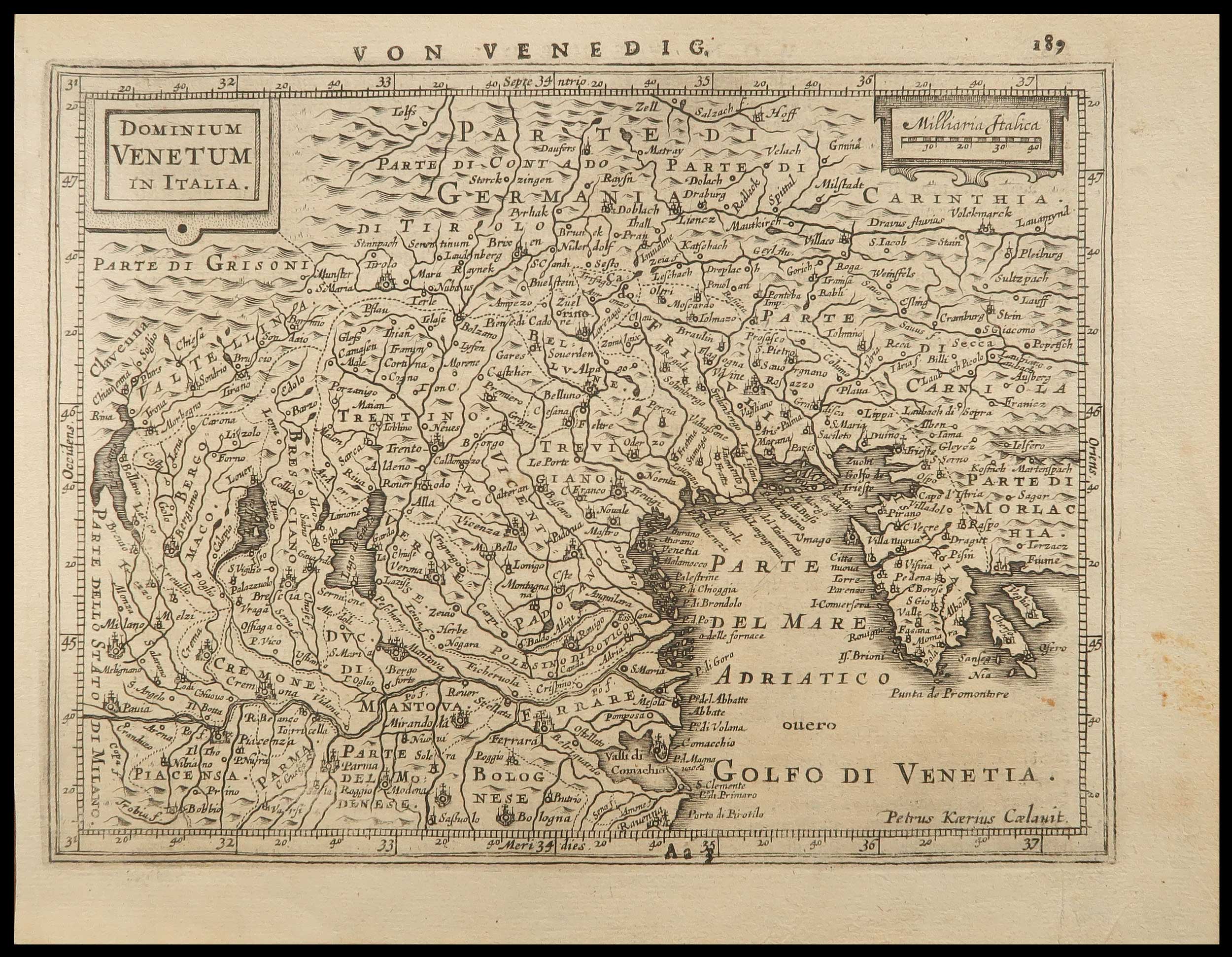 carta geografica dominium venetum kaerius