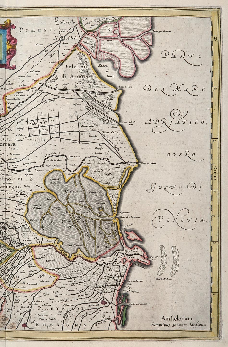 carta geografica ducatus ferrara