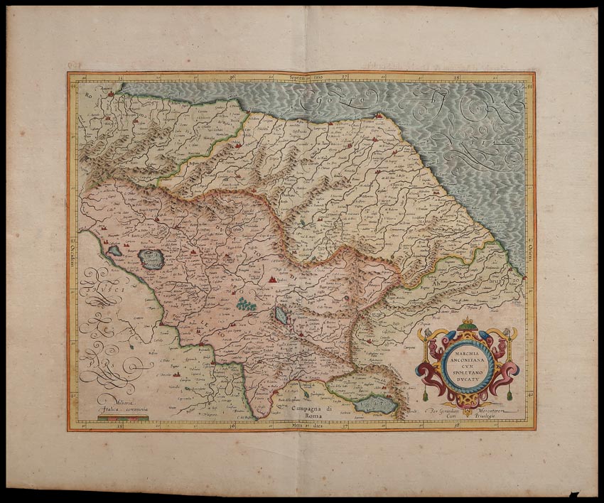 carta geografica antica marca anconitana mercatore