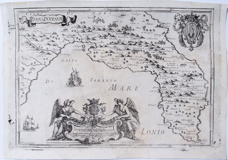 carta geografica antica otranto