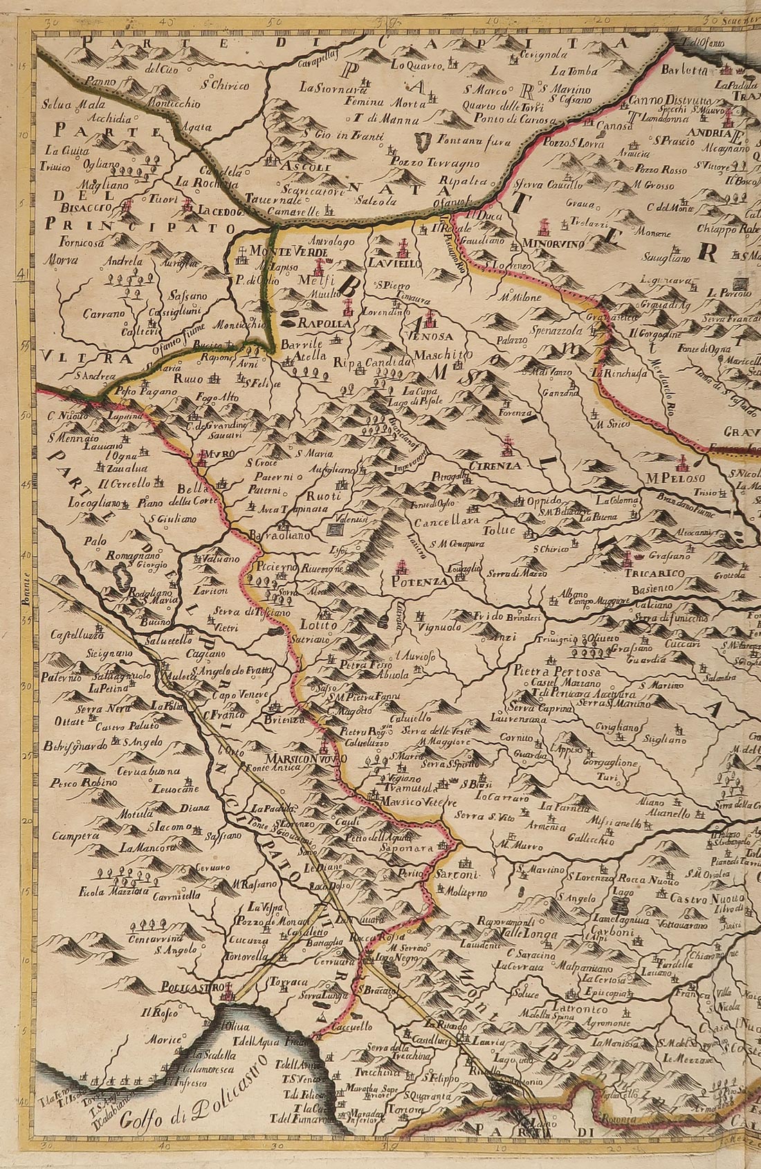 particolare carta geografica provincie basilicata terra bari petrini carta geografica provincie basilicata terra bari petrini
