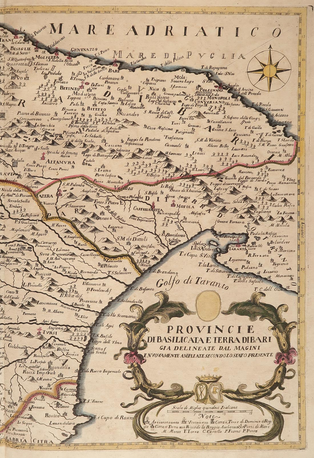 particolare carta geografica provincie basilicata terra bari petrini carta geografica provincie basilicata terra bari petrini