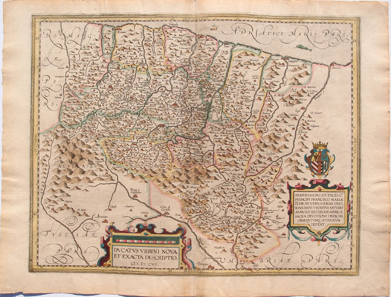 carta geografica antica territorio urbino