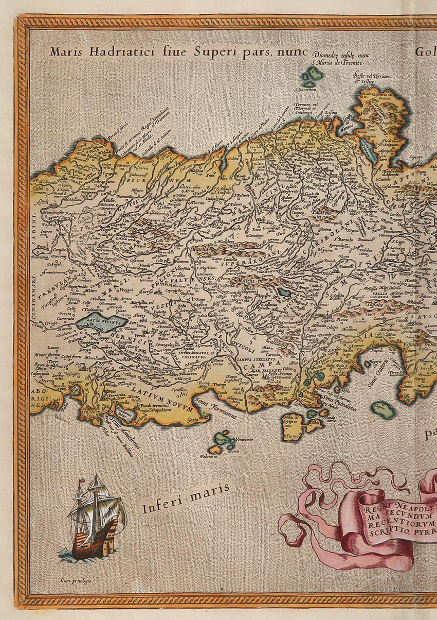 carta geografica italia meridionale regni neapolitani verissima descriptio carta geografica regni neapolitani verissima descriptio